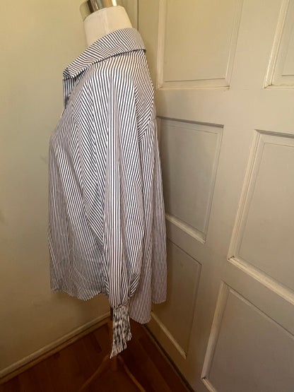 Amber Moon Revival: Striped Button Down w/ Smocked Cuffs