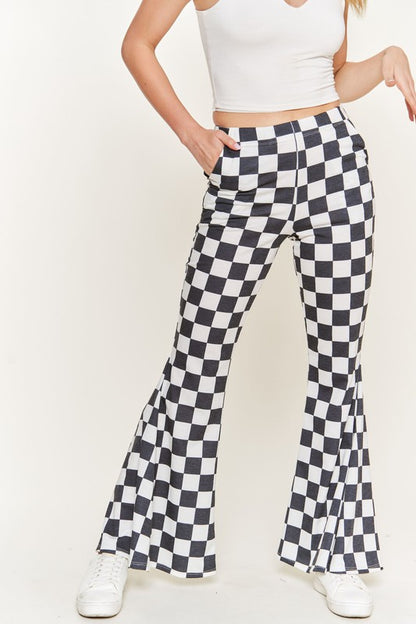 Checkered Pants in Pink or Orange