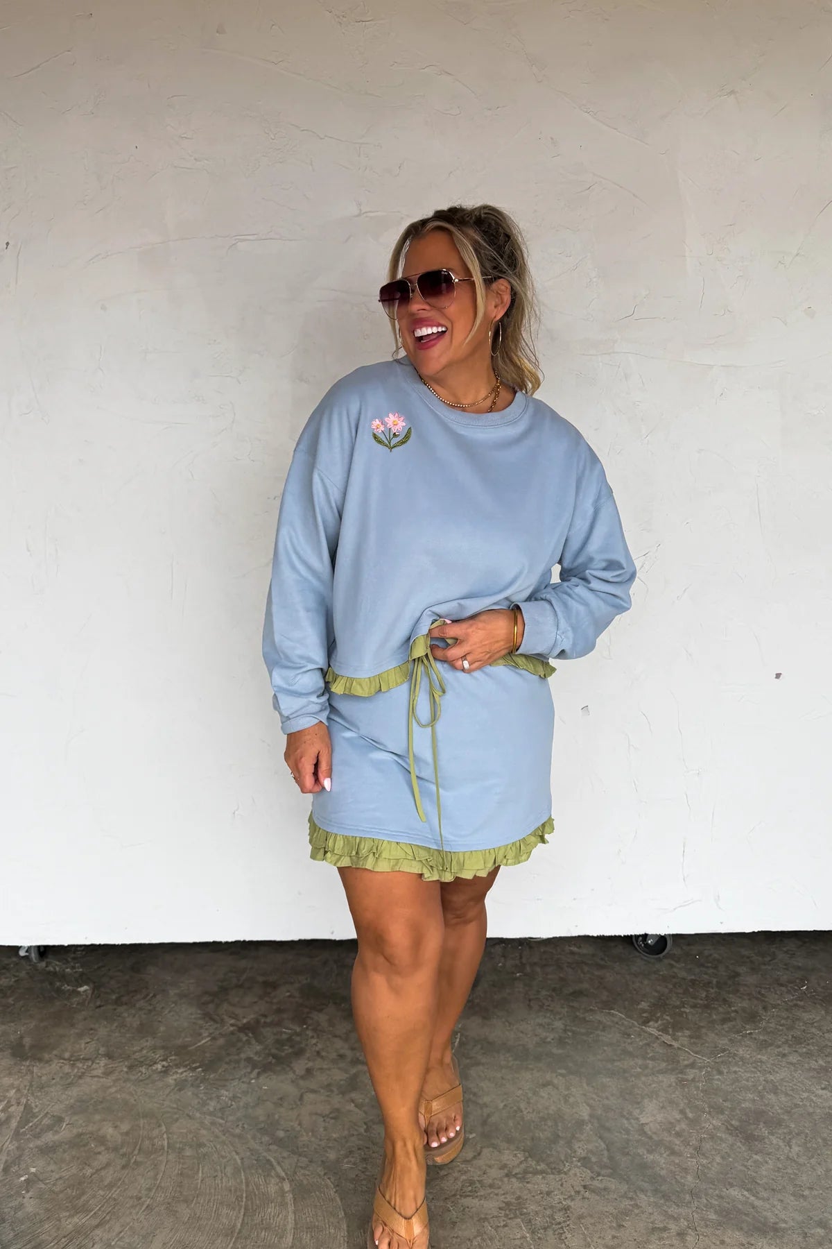 PREORDER: Spring Flower Skirt Set