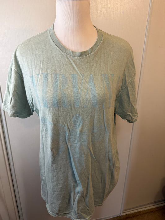 Amber Moon Revival: 100% Cotton Green Nirvana Tee
