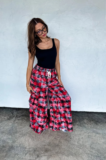 PREORDER: Plaid Behavior Wide Leg Pants