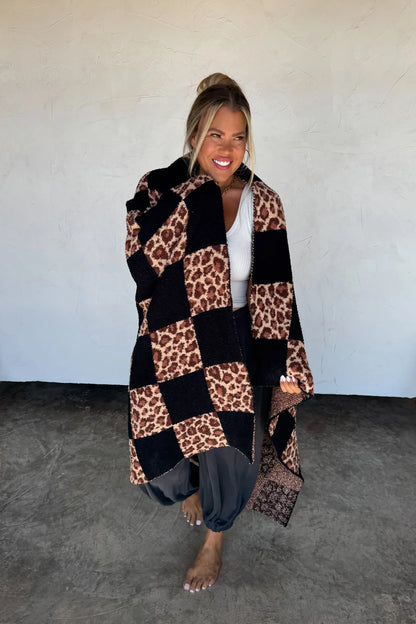 PREORDER: Checker Cheetah Cloud Blanket