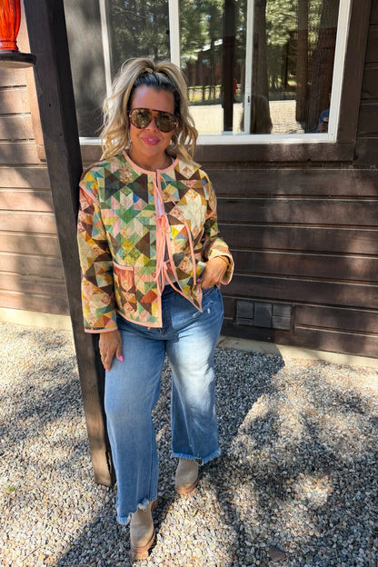 PREORDER: Patchwork 100% Cotton Quilted Jacket