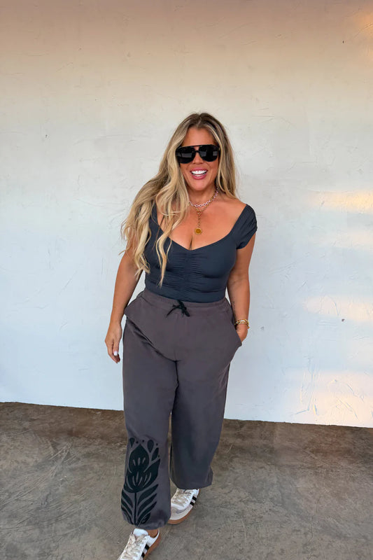 Chloe Cap Sleeve Built in Bra Top