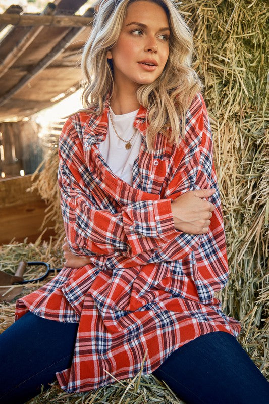 Fireside Crush Plaid Button Down