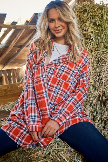 Fireside Crush Plaid Button Down
