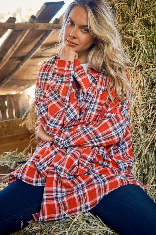 Fireside Crush Plaid Button Down