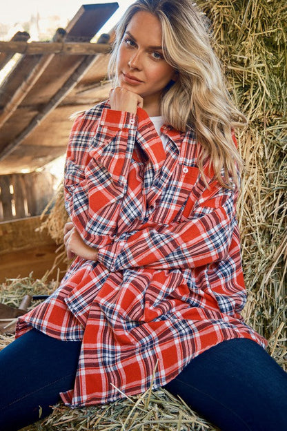 Fireside Crush Plaid Button Down