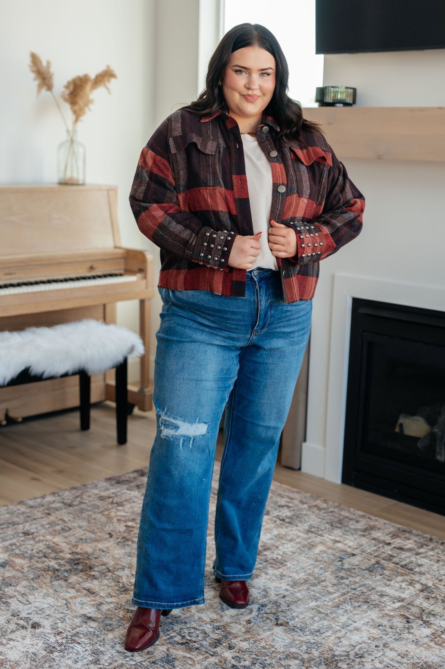 Runnin Down a Dream Plaid Shacket