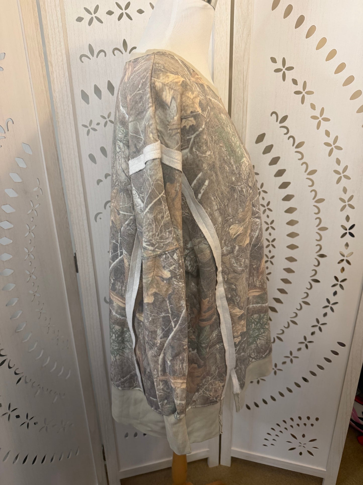 Amber Moon Revival: Green Camo Classic Crew Pullover