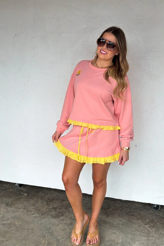 PREORDER: Spring Flower Skirt Set