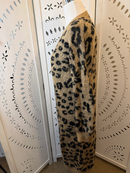 Amber Moon Revival: Long Leopard Cardigan Duster