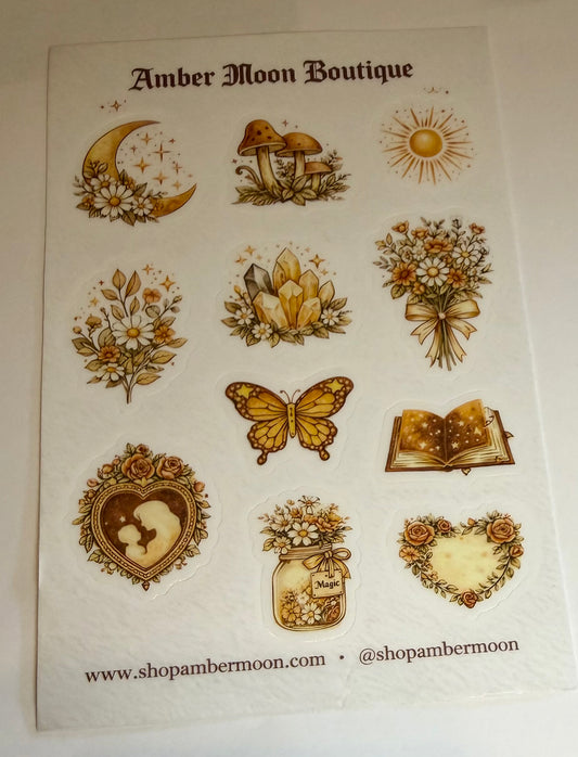 Amber Moon Boutique Vintage Nature + Soft Magic Sticker Collection