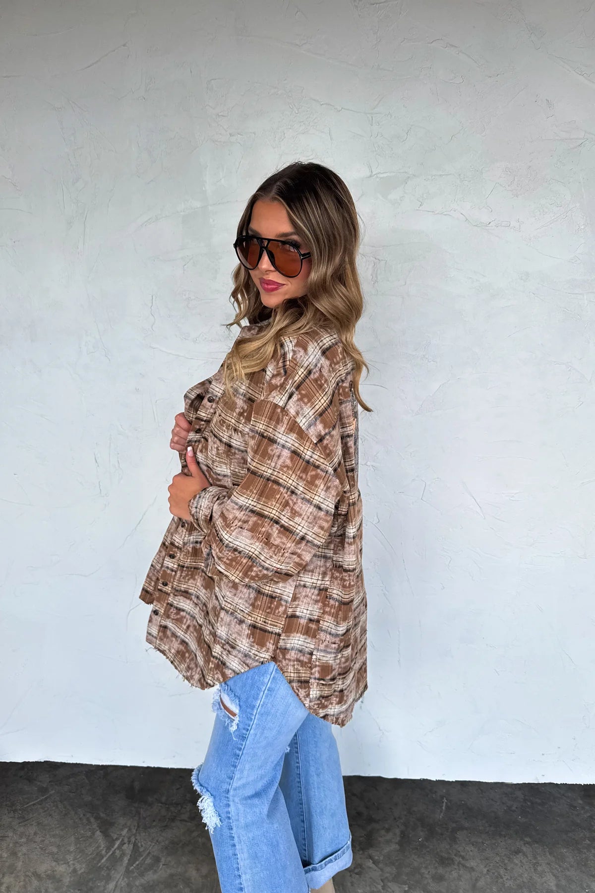 PREORDER: Juniper Bleached Plaid Top