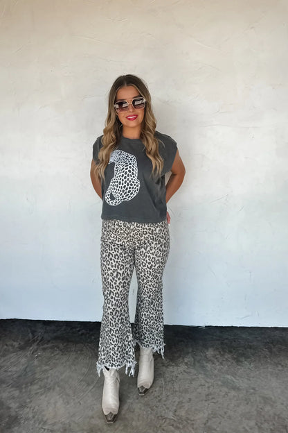 PREORDER: Tummy Control Urban Non Distressed Cheetah Jean