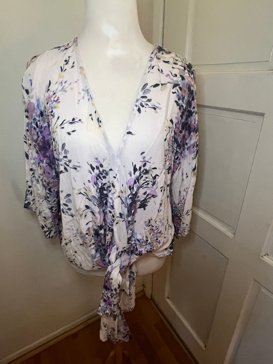 Amber Moon Revival: Love Stitch Tie Blouse