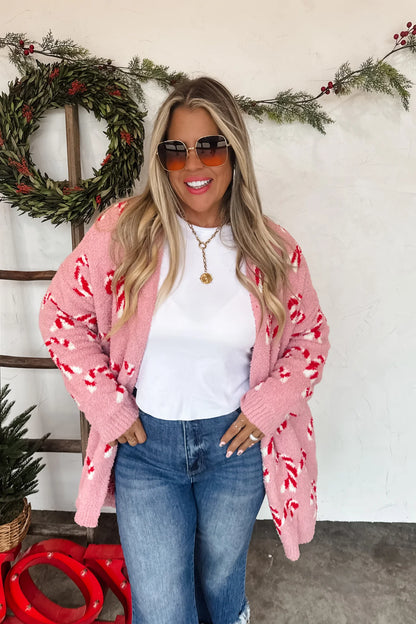 Red Checker Cloud Cardigan