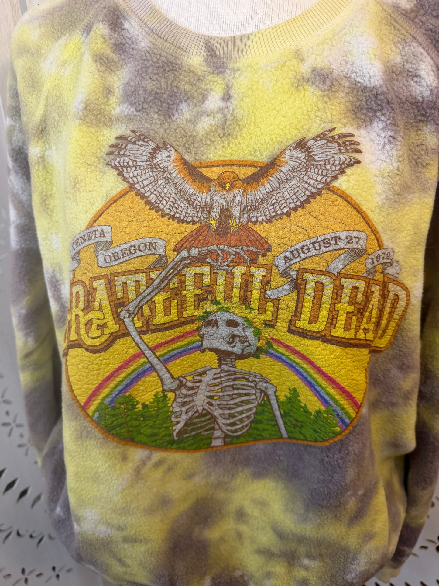 Amber Moon Revival: Organic Cotton Grateful Dead Tie Dye Sweatshirt