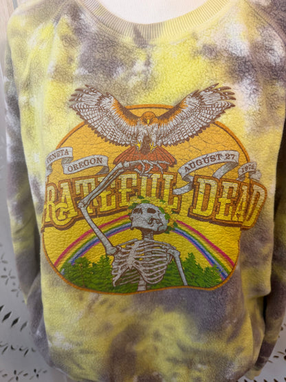 Amber Moon Revival: Organic Cotton Grateful Dead Tie Dye Sweatshirt