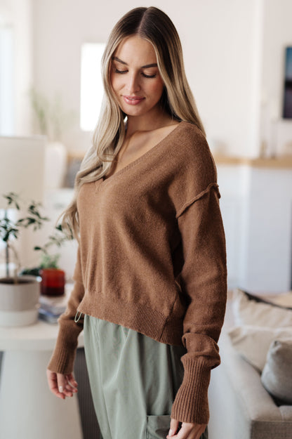 Take Me to the Pines Sweater in Mocha
