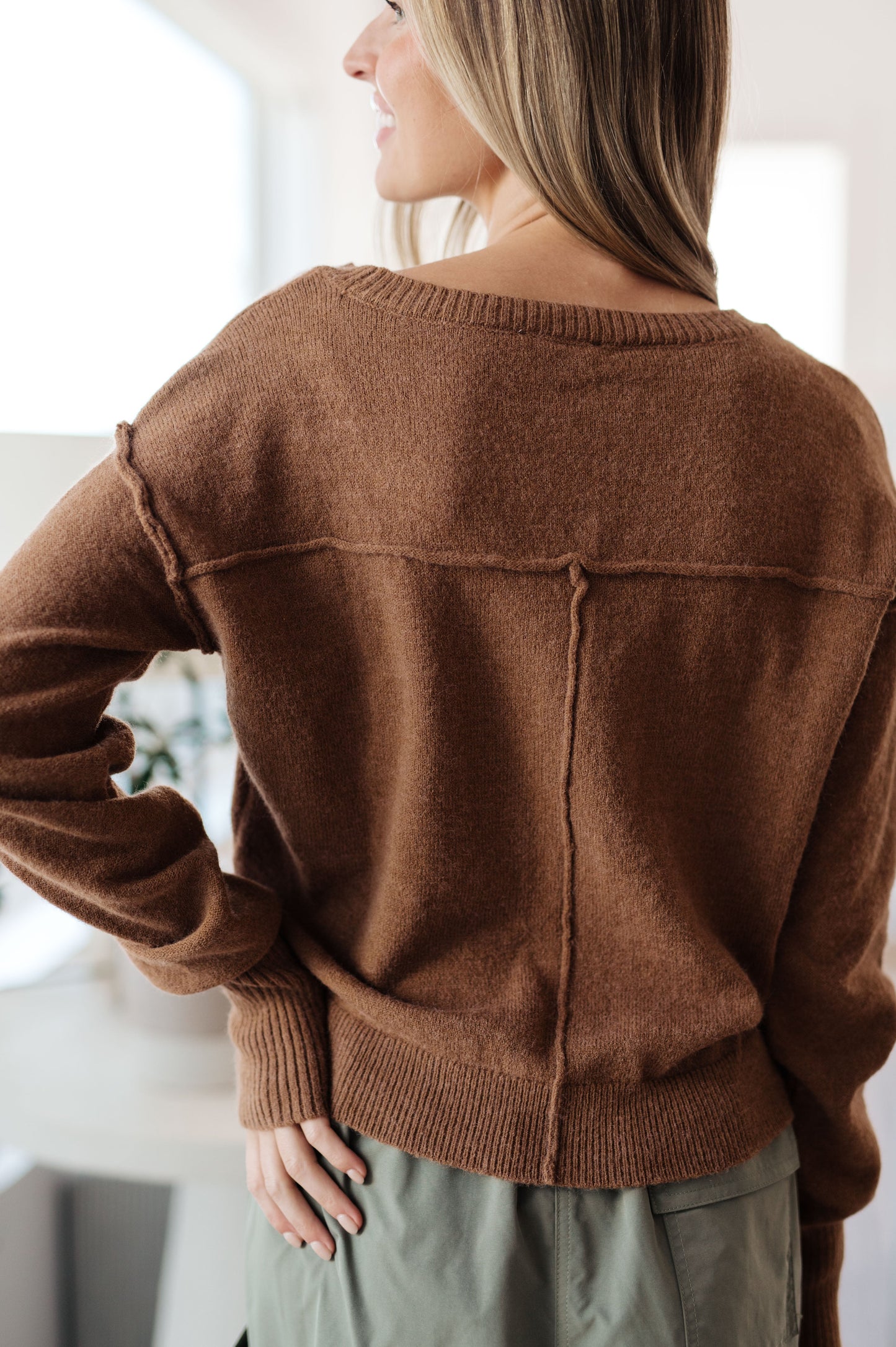 Take Me to the Pines Sweater in Mocha