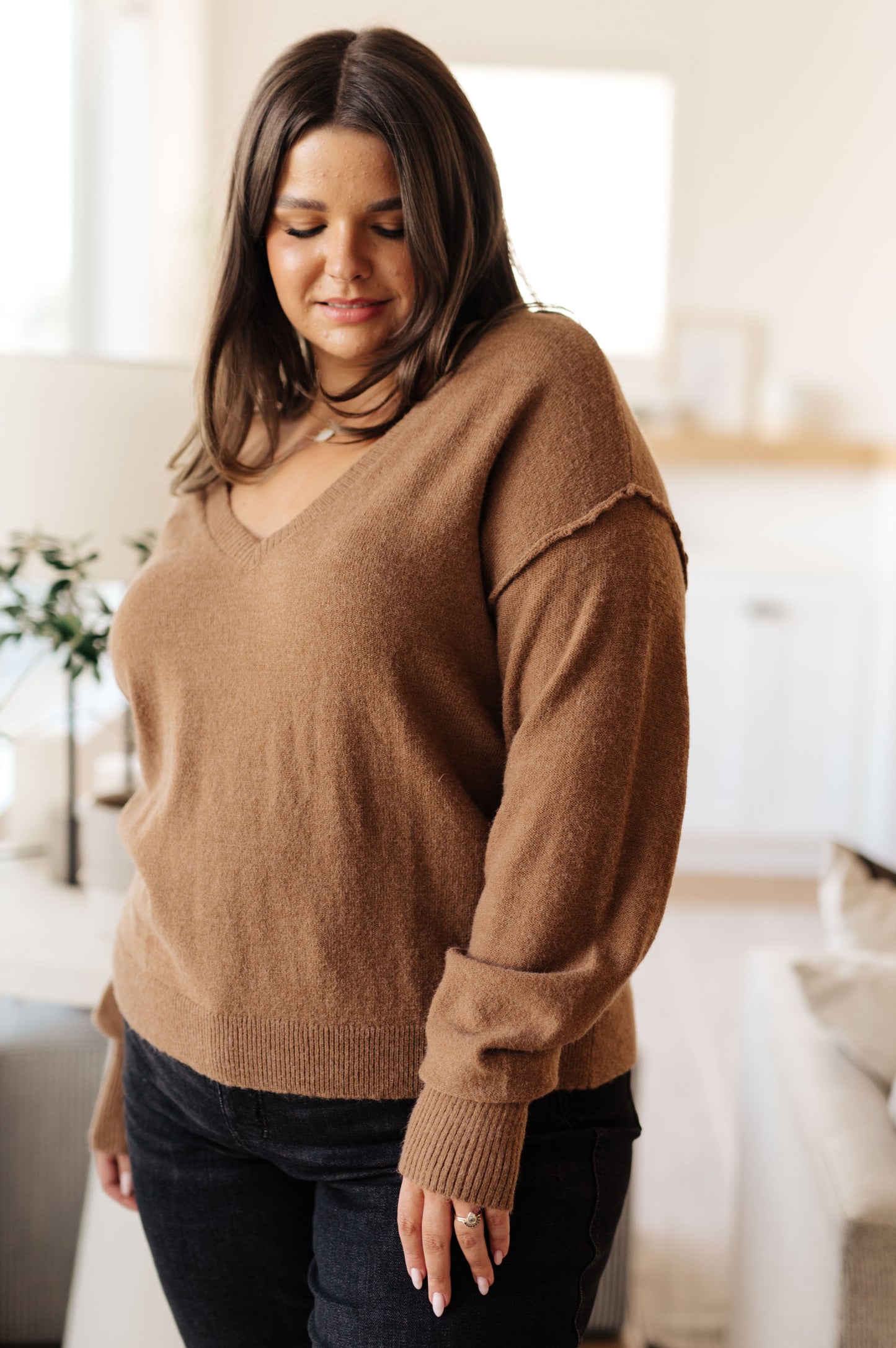 Take Me to the Pines Sweater in Mocha