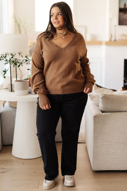 Take Me to the Pines Sweater in Mocha