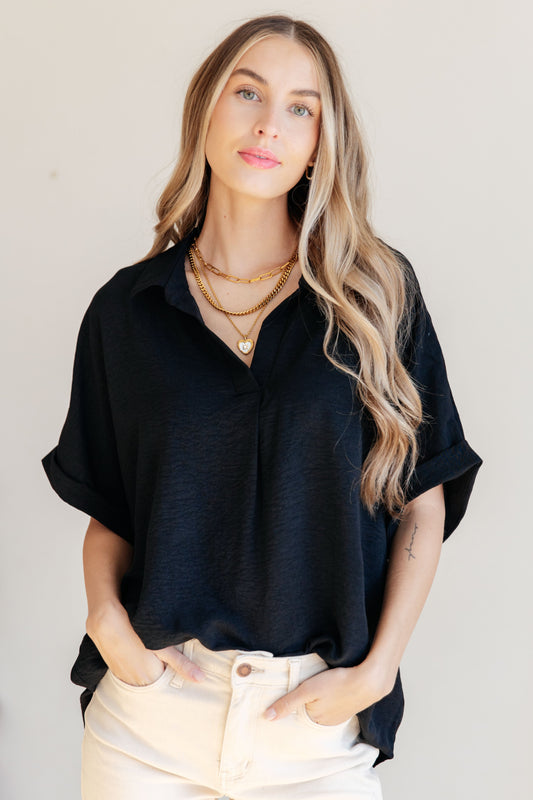 Dolman Sleeve Top in Black