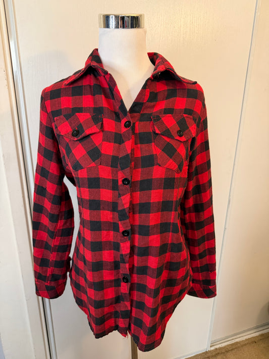 Amber Moon Revival: Buffalo Plaid Shirt - 100% Cotton