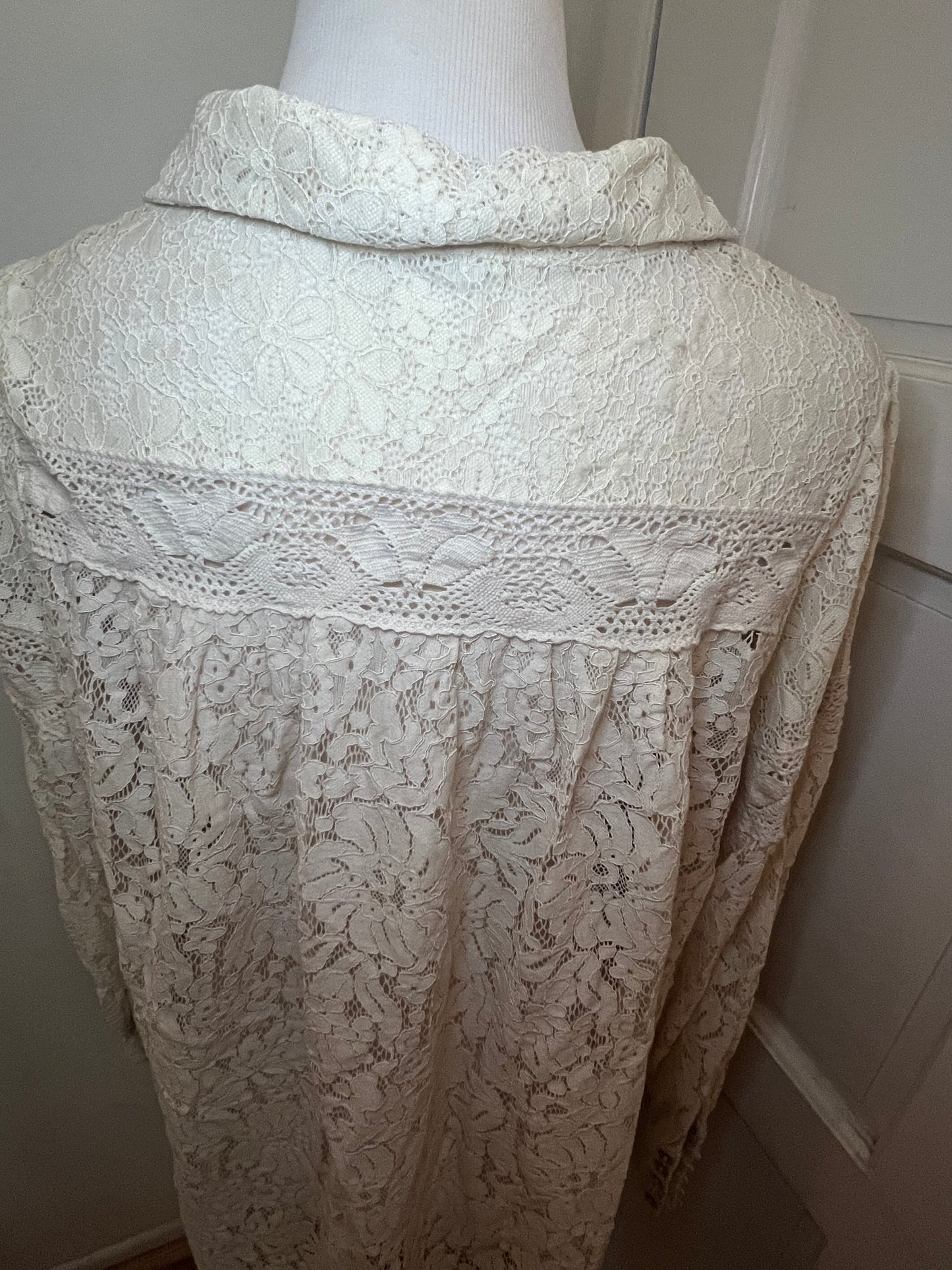Amber Moon Revival: Cream Lace Shacket