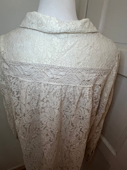 Amber Moon Revival: Cream Lace Shacket
