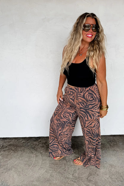 PREORDER: Zebra Haddie Wide Leg Pants