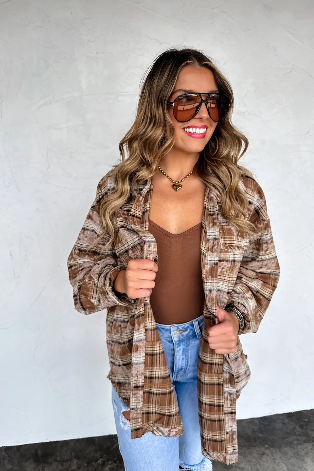 PREORDER: Juniper Bleached Plaid Top