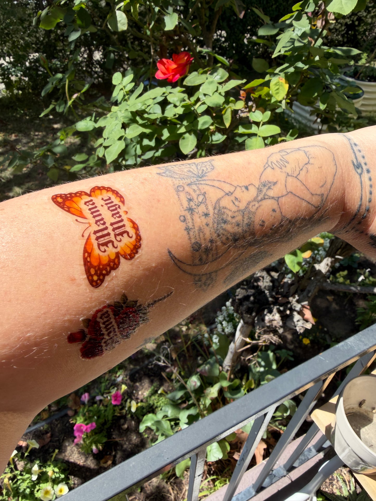 Amber Moon Boutique Rose Mama Temporary Tattoo