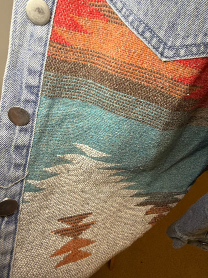 Amber Moon Revival: Southwestern Denim Shirt