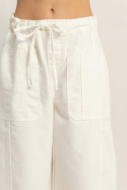 White Wide Leg Pants