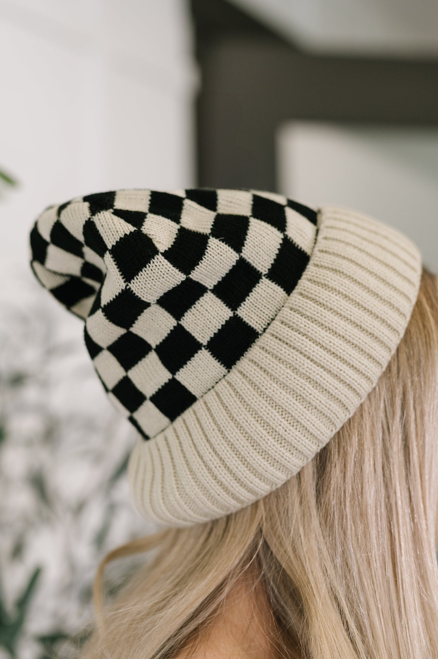 Checkered Beanie