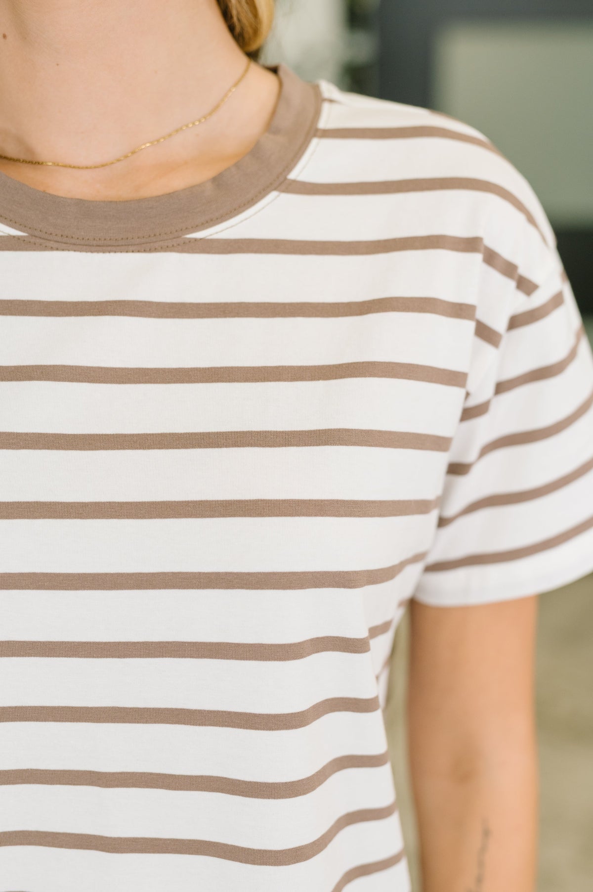 Striped Mocha Tee