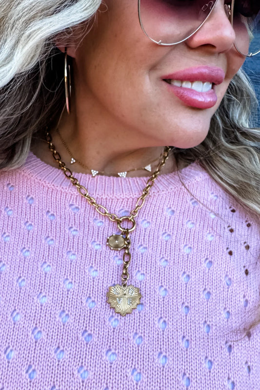 Amour Link Charm Necklace