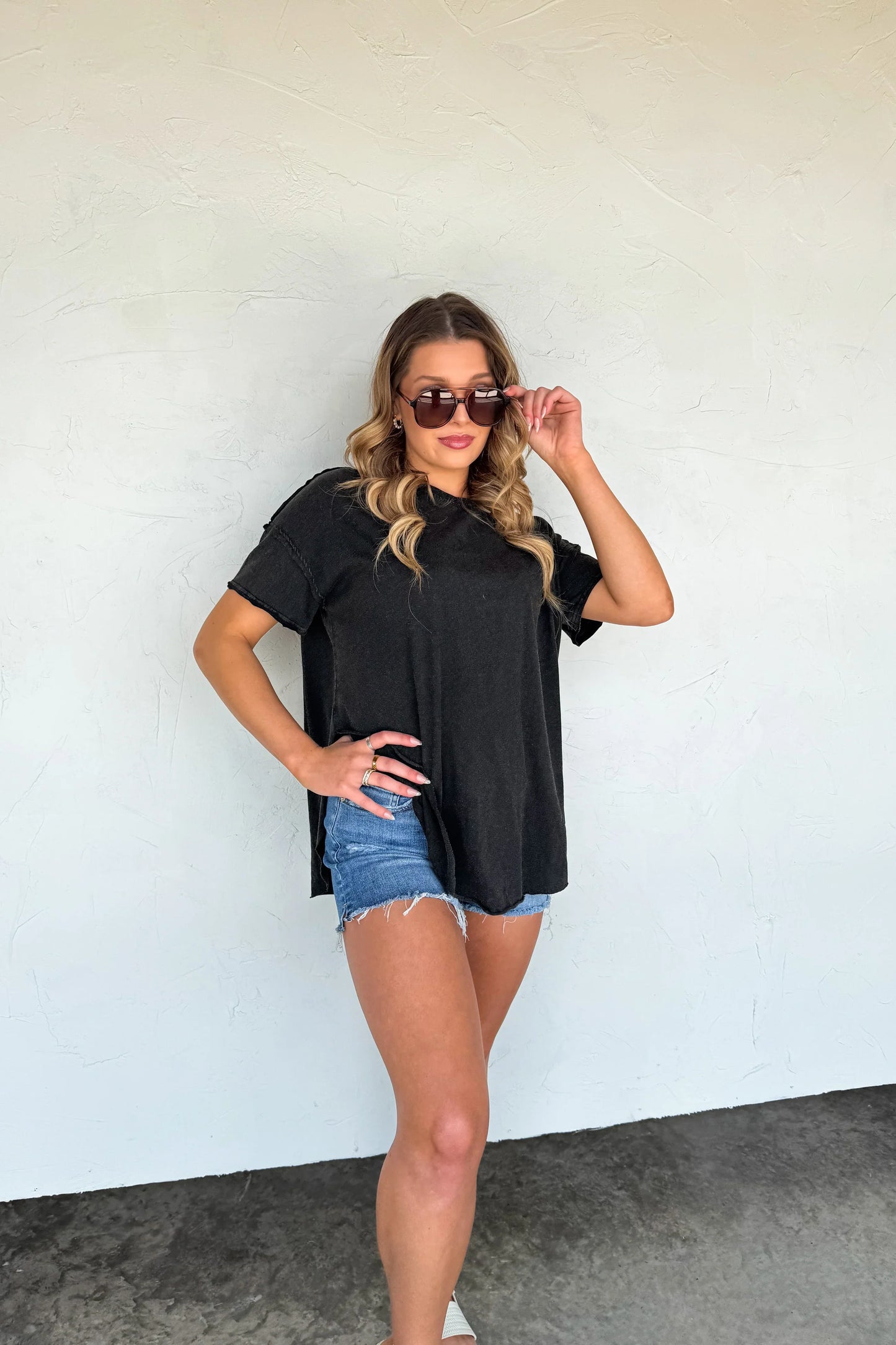 Basics: Joey Washed Cotton Boyfriend Tee