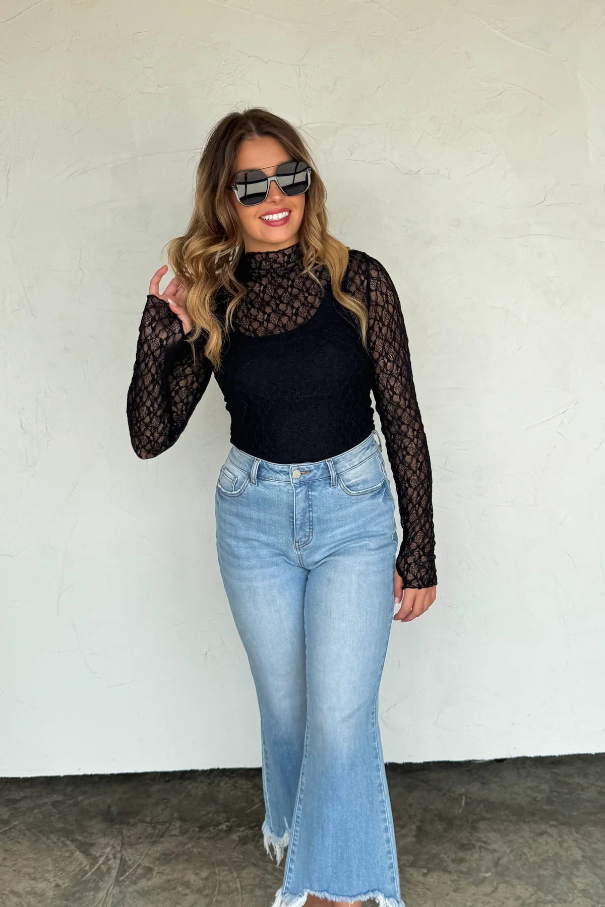 PREORDER: Jolie Lace Thumbhole Top