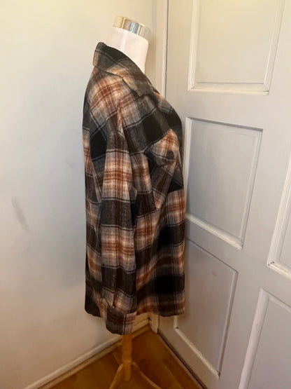 Amber Moon Revival: Brown and Black Plaid Shacket