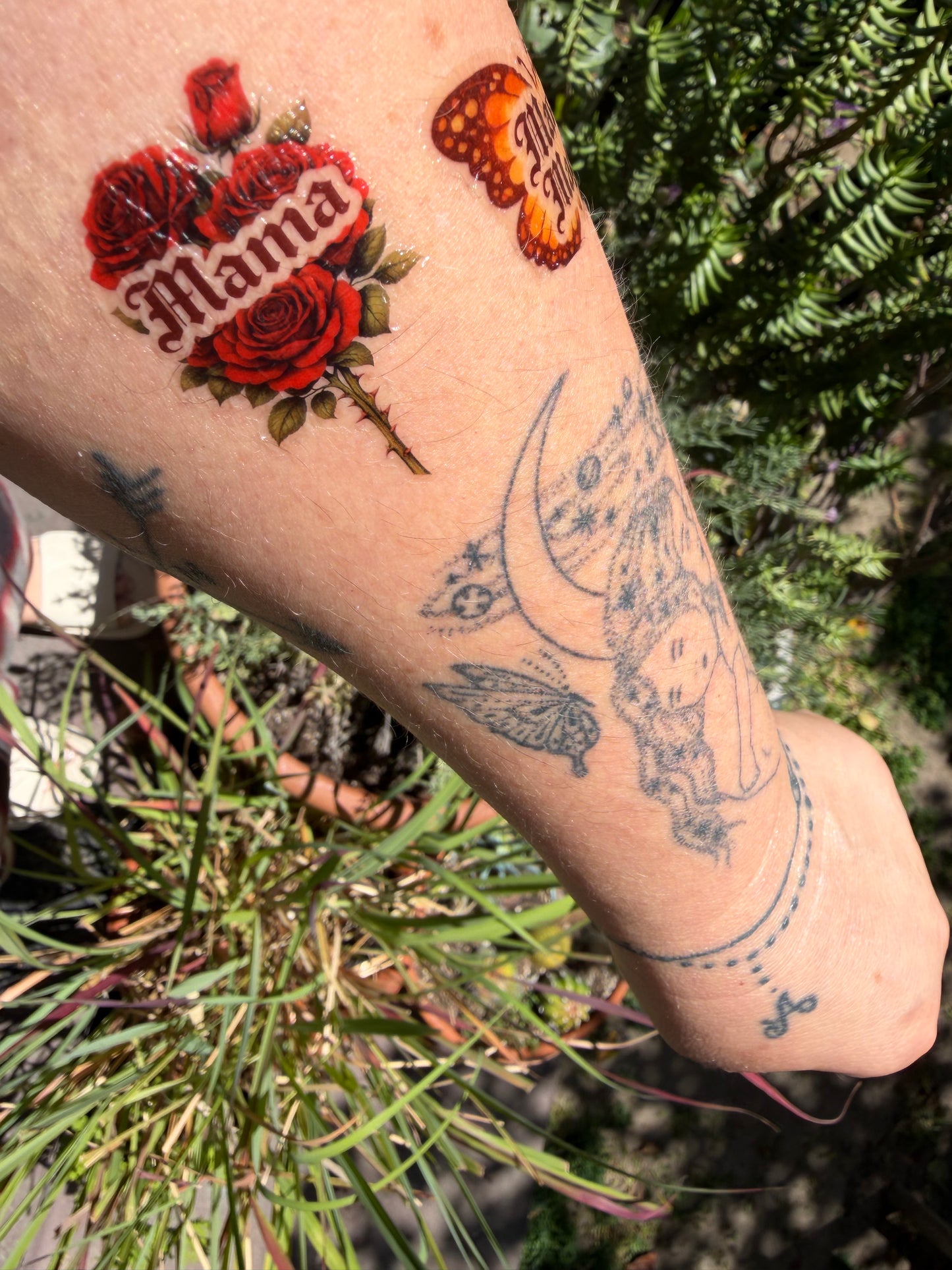 Amber Moon Boutique Rose Mama Temporary Tattoo