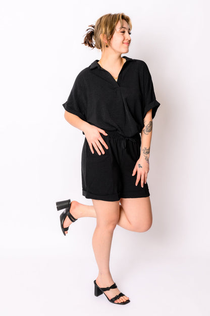 Dolman Sleeve Top in Black