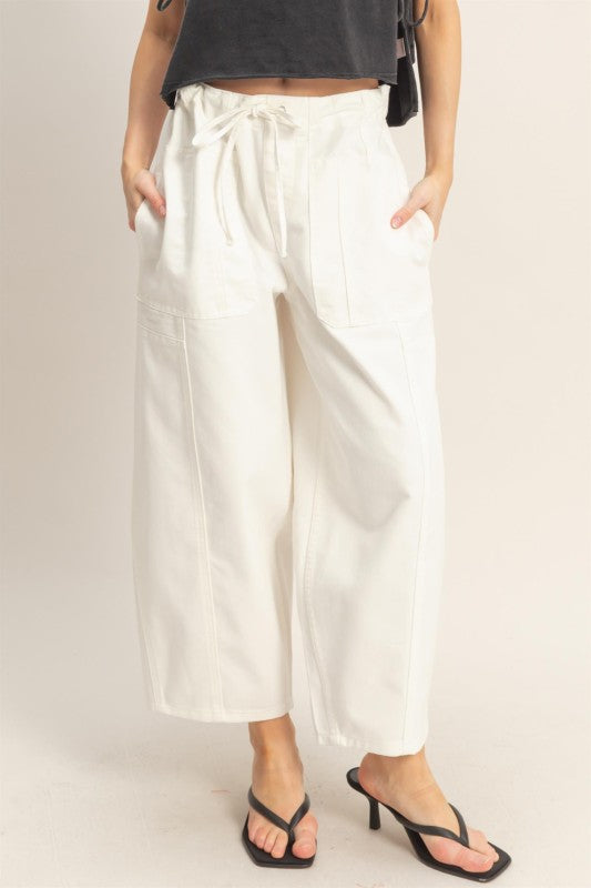 White Wide Leg Pants