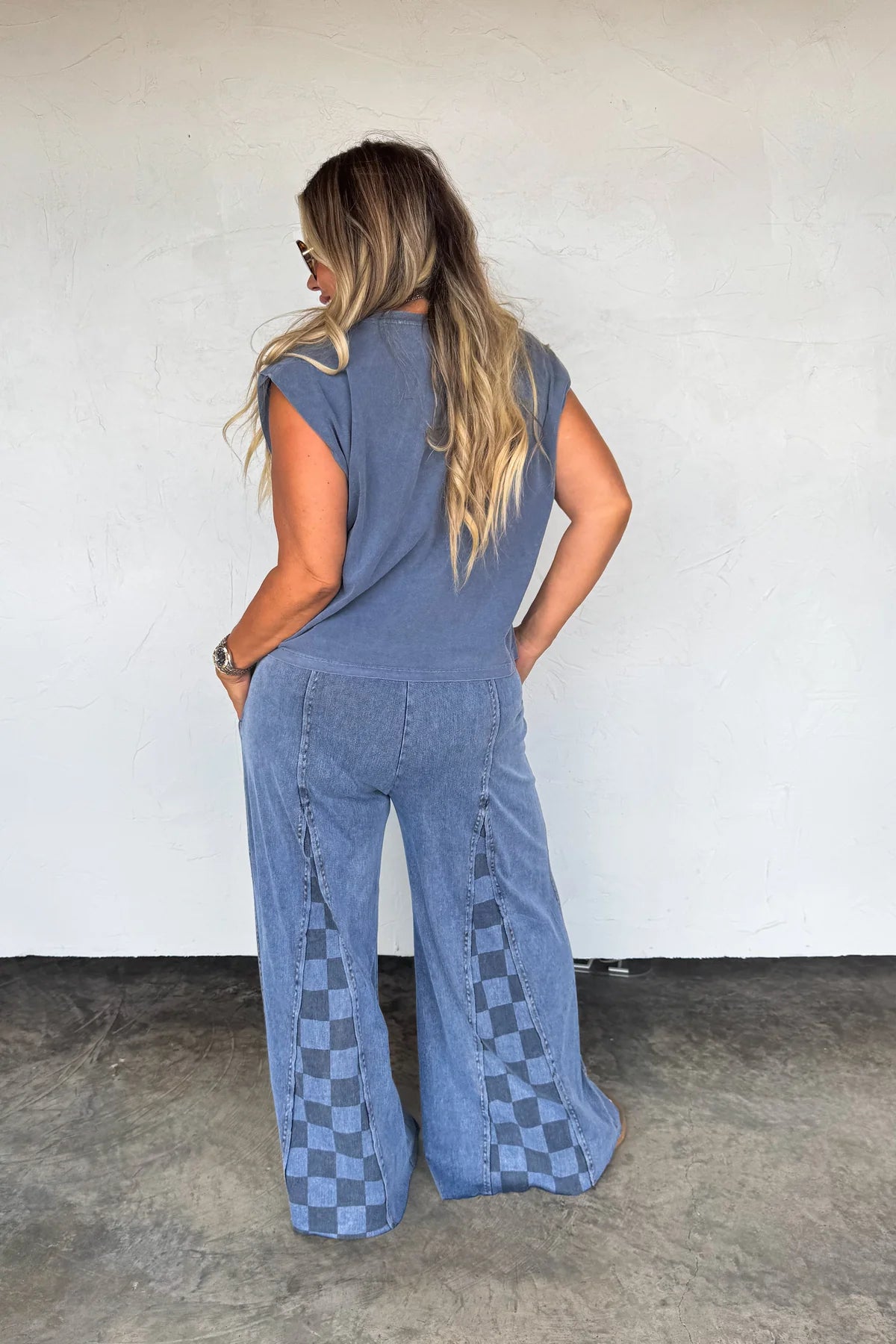 PREORDER: Groove on Checker Flare Pants