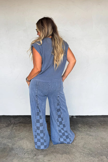 PREORDER: Groove on Checker Flare Pants