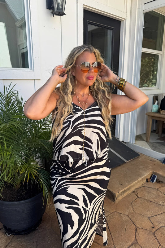 PREORDER: Wild Coast Zebra Skirt Set