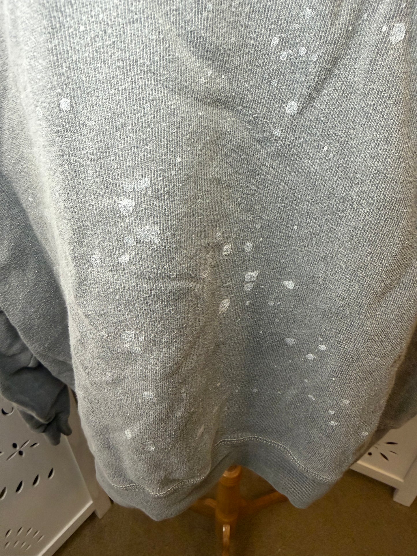 Amber Moon Revival: 100% Organic Cotton Paint Splattered Sweatshirt