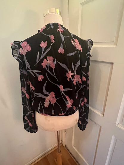Amber Moon Revival: Floral Choker Blouse